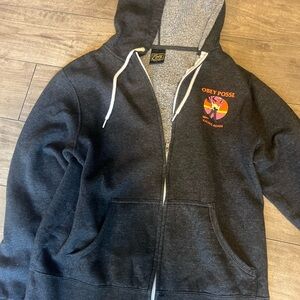 Obey Charcoal and Light Gray Hoodie